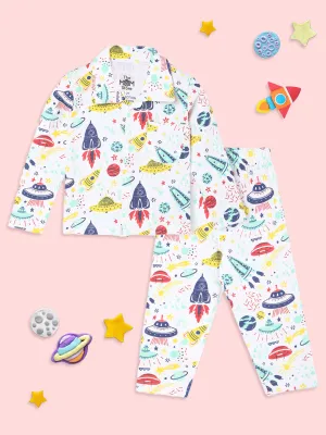 Baby and Kids Pajama Nightsuit Set - Tour to the Space