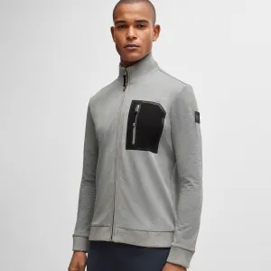 BOSS Equestrian Men's Sammy Functional Zip Up Sweater - Light Grey