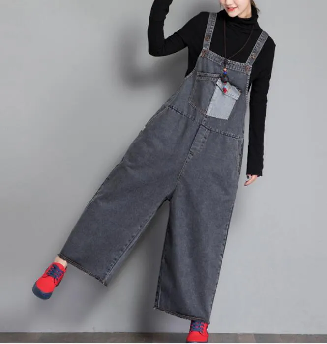 Casual Spring Denim Overall Women Jumpsuits PZ97251