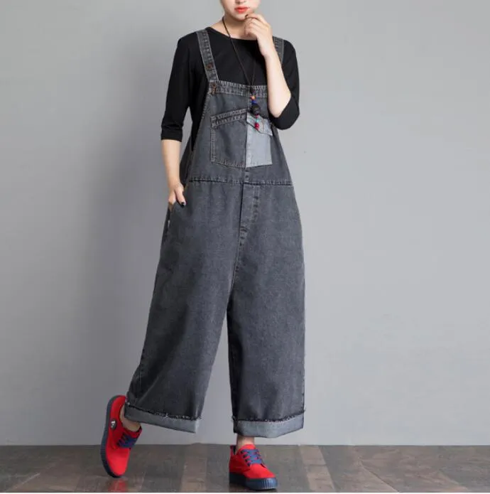 Casual Spring Denim Overall Women Jumpsuits PZ97251