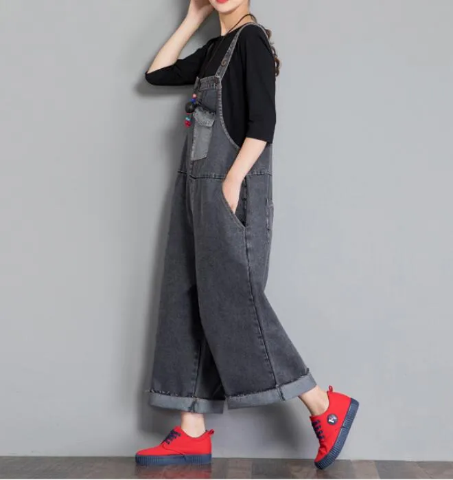 Casual Spring Denim Overall Women Jumpsuits PZ97251