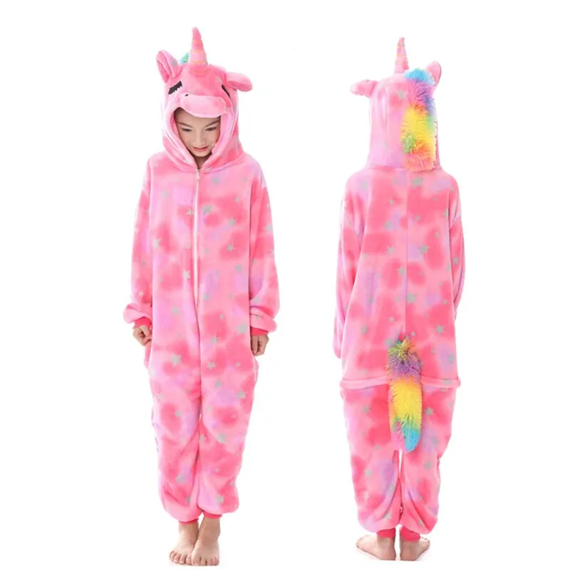 Christmas Pajamas Matching Family Pyjamas Kigurumi Licorne Pajamas Onesies Sets Unicorn Panda Animal Pajamas Kids