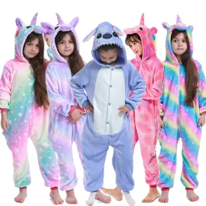 Christmas Pajamas Matching Family Pyjamas Kigurumi Licorne Pajamas Onesies Sets Unicorn Panda Animal Pajamas Kids