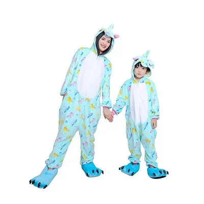 Christmas Pajamas Matching Family Pyjamas Kigurumi Licorne Pajamas Onesies Sets Unicorn Panda Animal Pajamas Kids