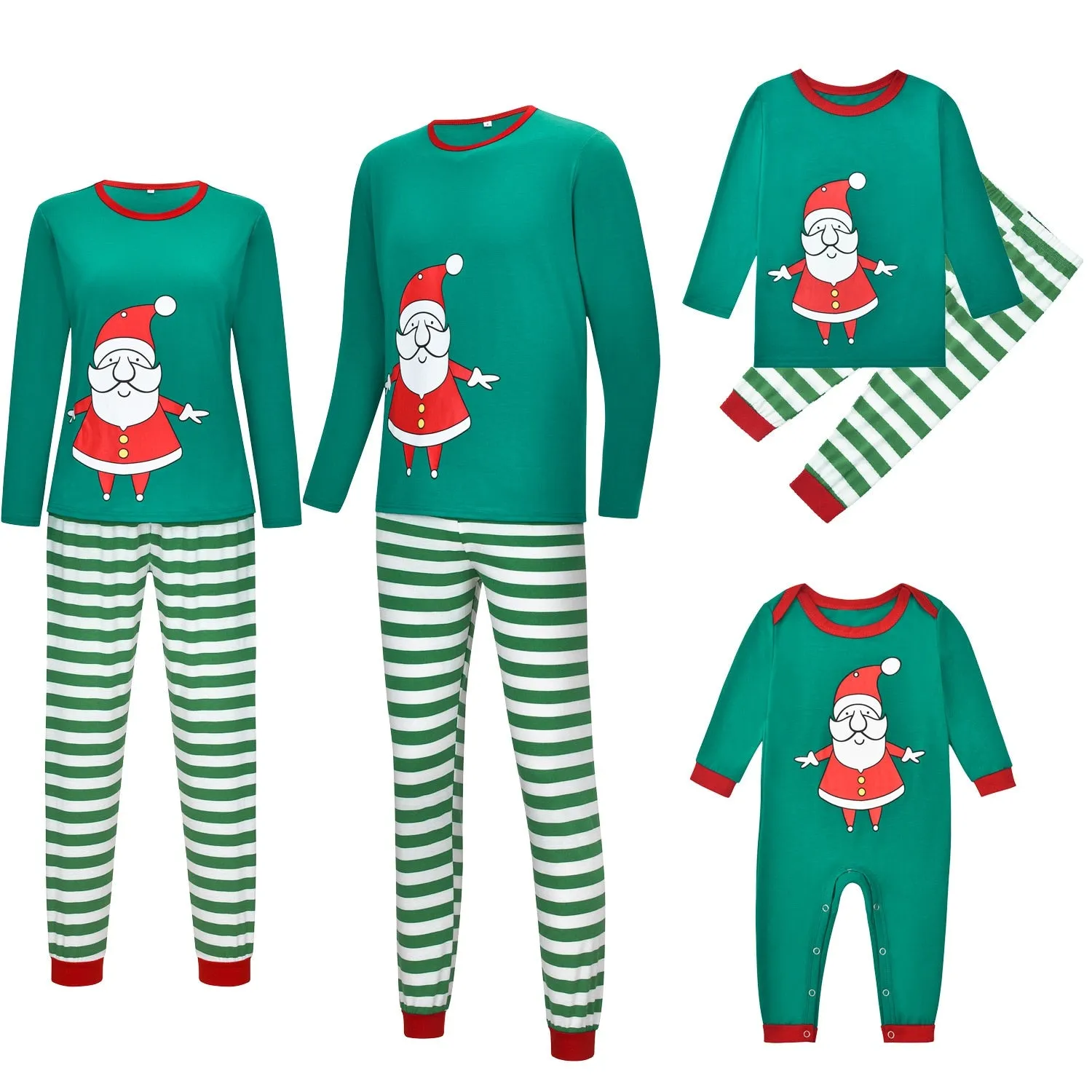 Christmas Pajamas Matching Family Pyjamas New  Pajamas Set Winter Cotton Mommy And Me Parent-child Sleepwear Kids Baby Rompers