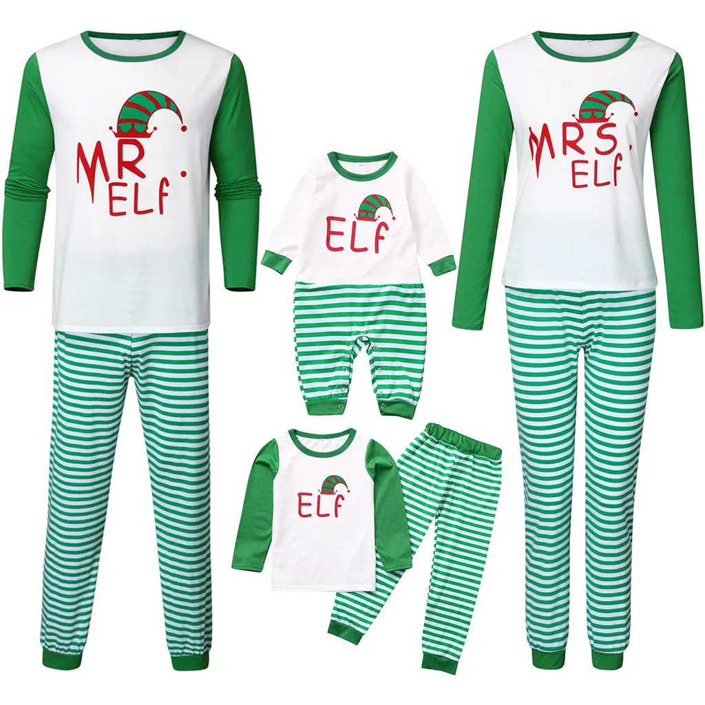 Christmas Pajamas Matching Family Pyjamas New  Pajamas Set Winter Cotton Mommy And Me Parent-child Sleepwear Kids Baby Rompers