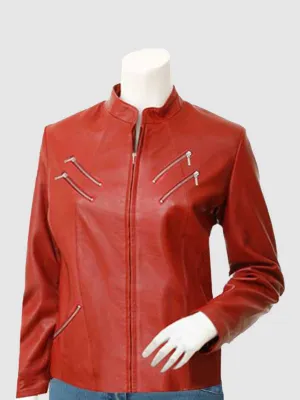 Classic Red Leather Jacket