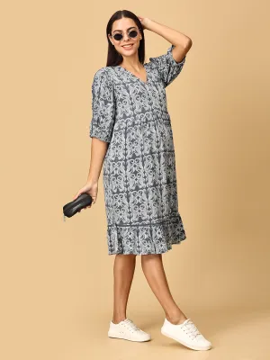 Darling Escape Maternity and Nursing Tier Dress