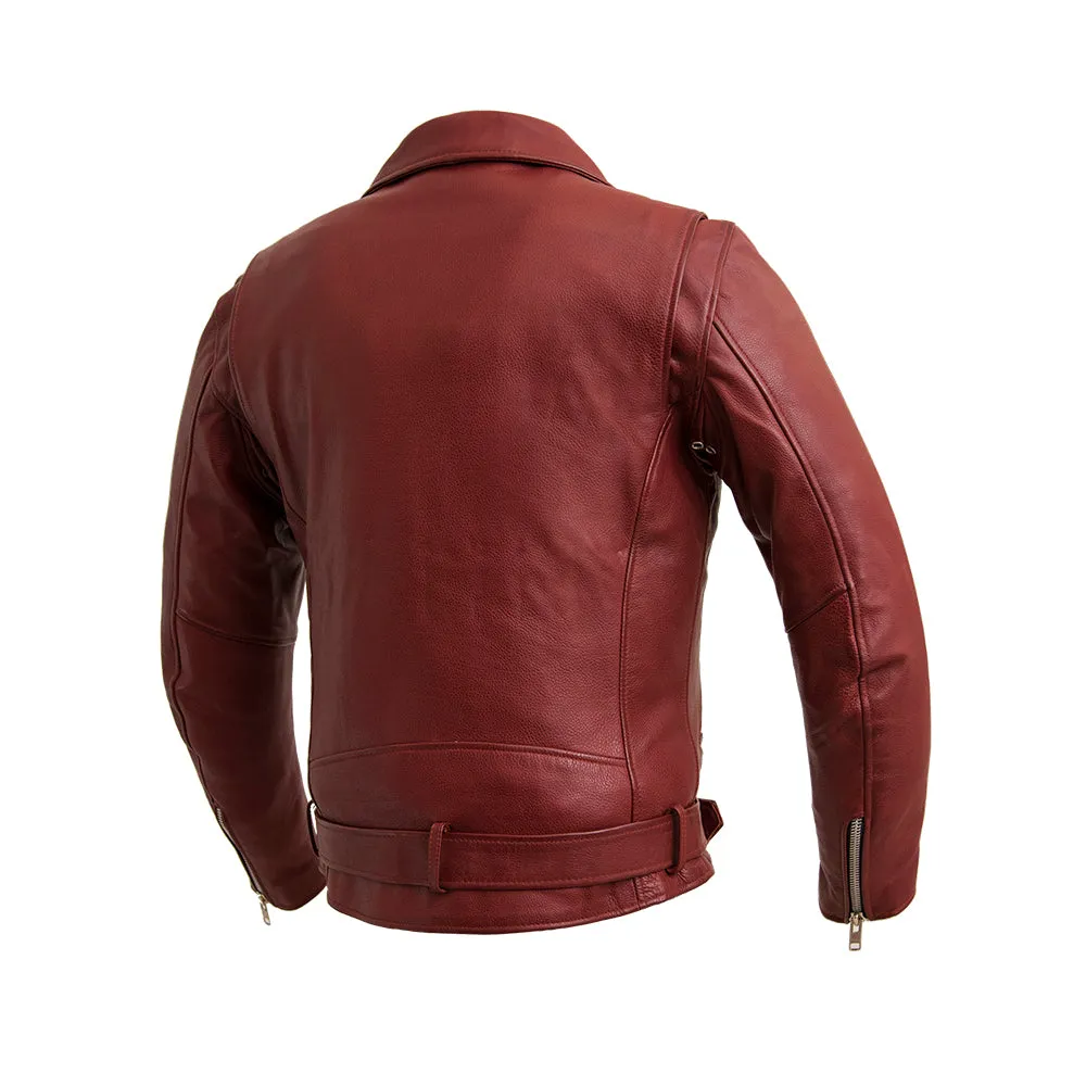 Fillmore Men's Motorcycle Leather Jacket - Oxblood