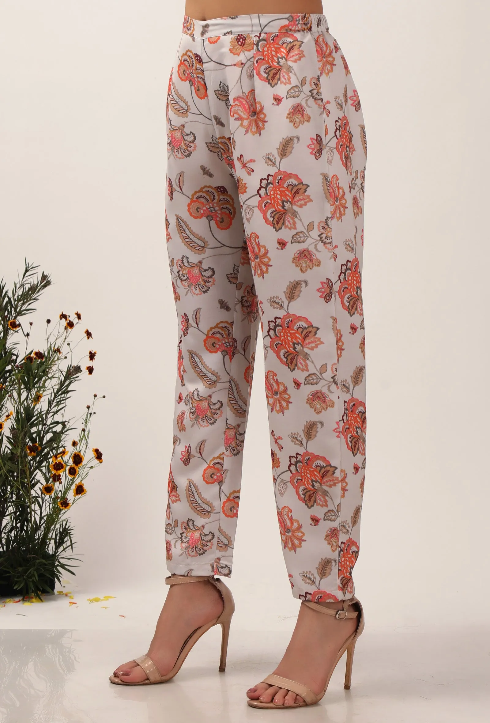 Floral Cara Chintz Narrow Fit Pants