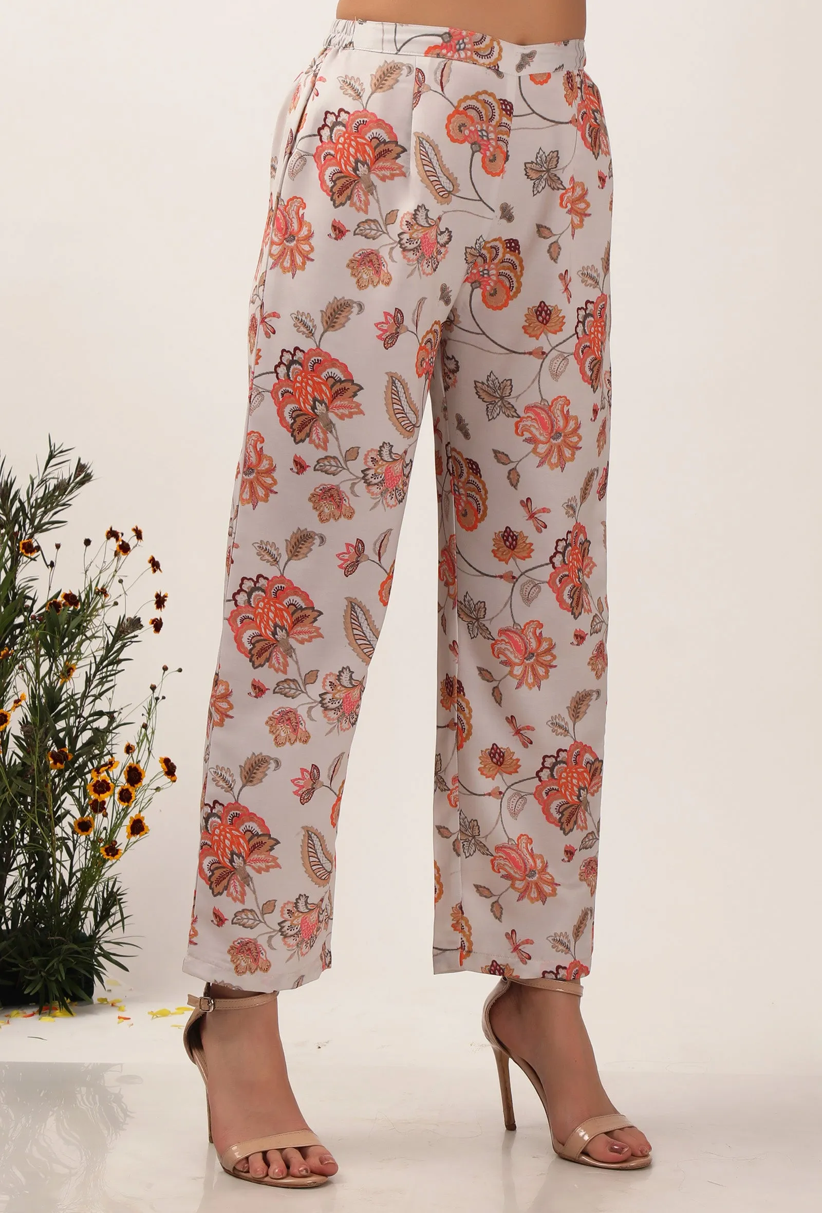 Floral Cara Chintz Narrow Fit Pants