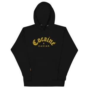 GOLD  EMBROIDERY COCAINE & CAVIAR HOODIE