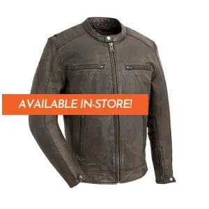 Hipster Men's Motorcycle Leather Jacket - Extreme Biker Leather