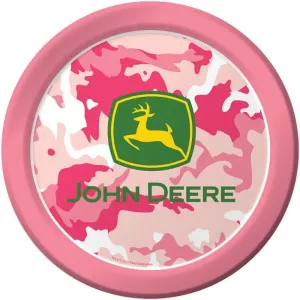 John Deere Pink Camouflage 9in Dinner Plates