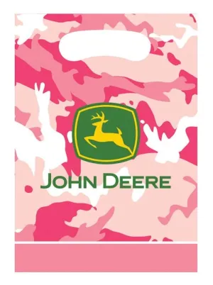 John Deere Pink Camouflage Plastic Treat Bag