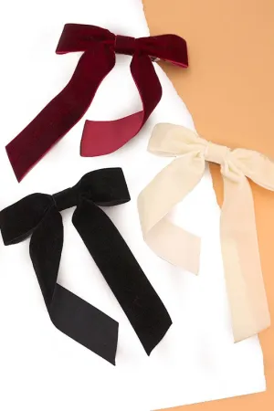 Kelsey Velvet Bow Barrette