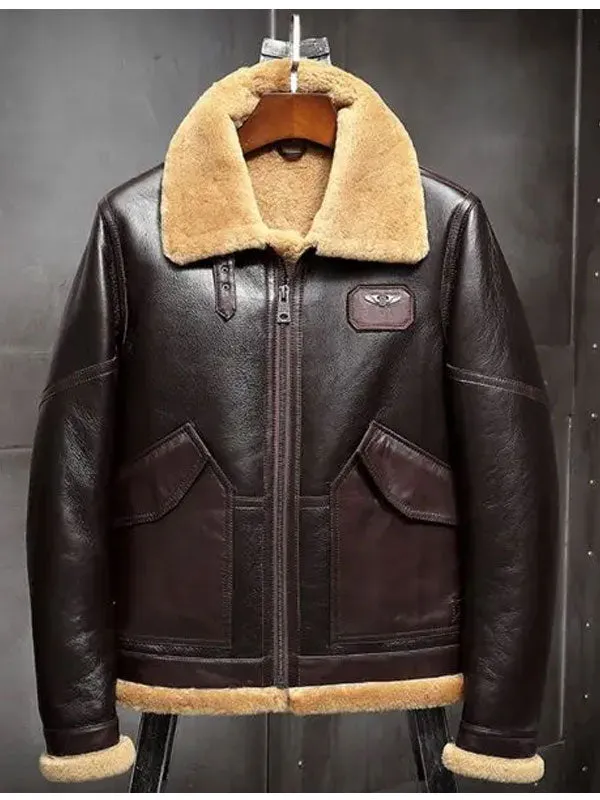 Leather Jacket Fur Coat Airforce Flight Jacket