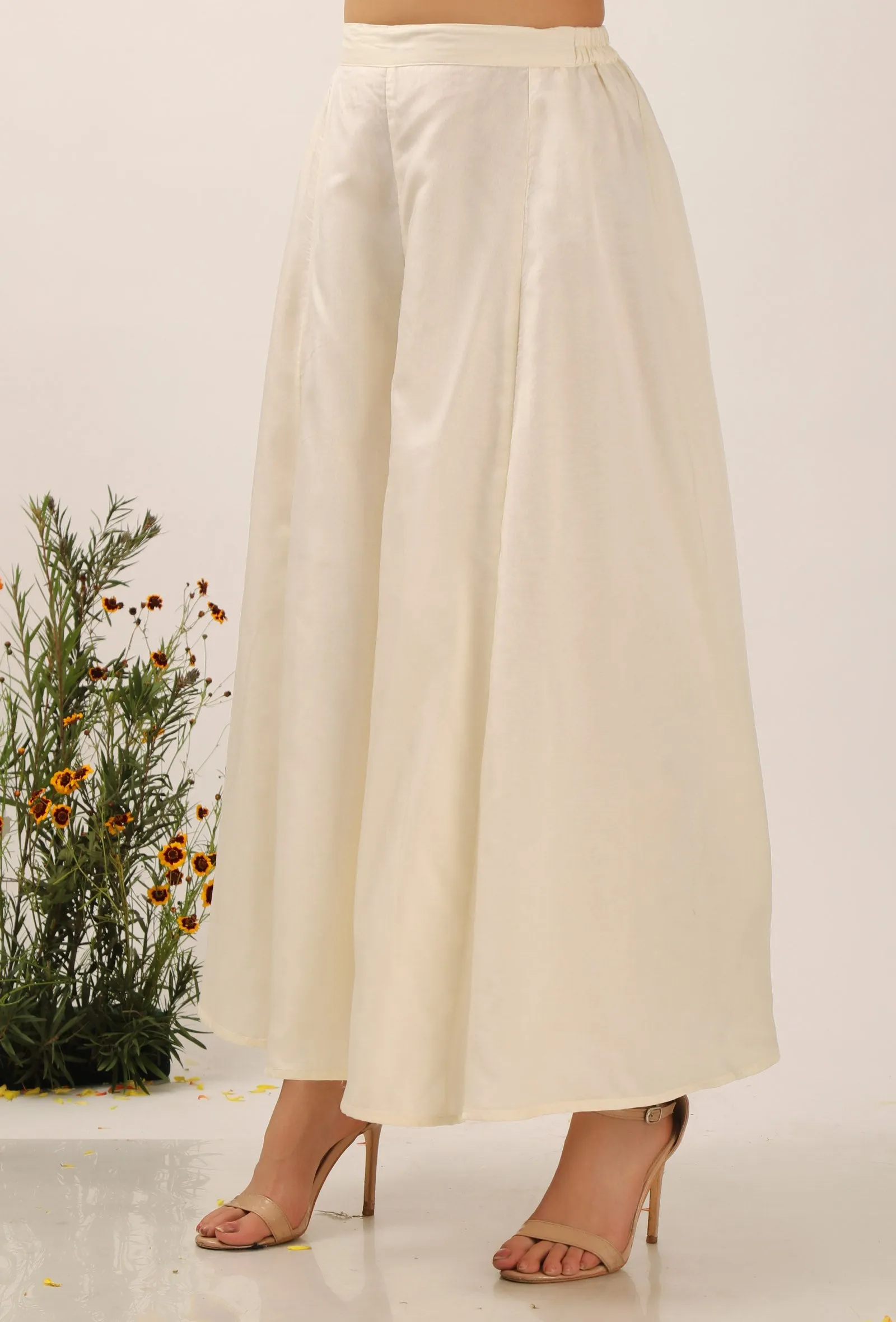 Lilybeth Organza Flared Palazzo Pants