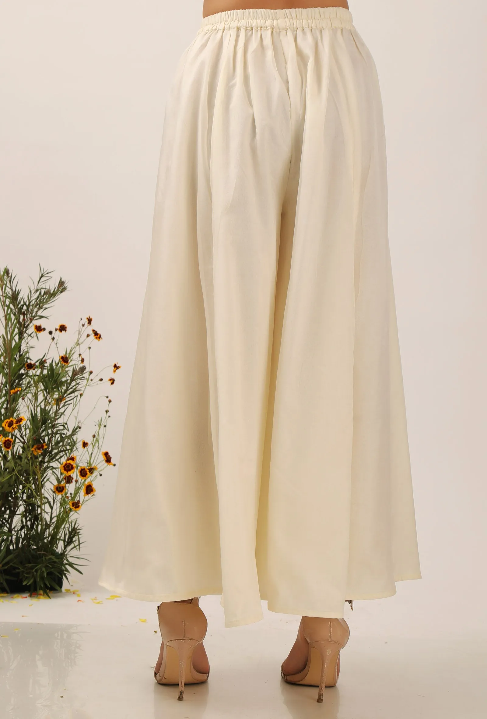 Lilybeth Organza Flared Palazzo Pants