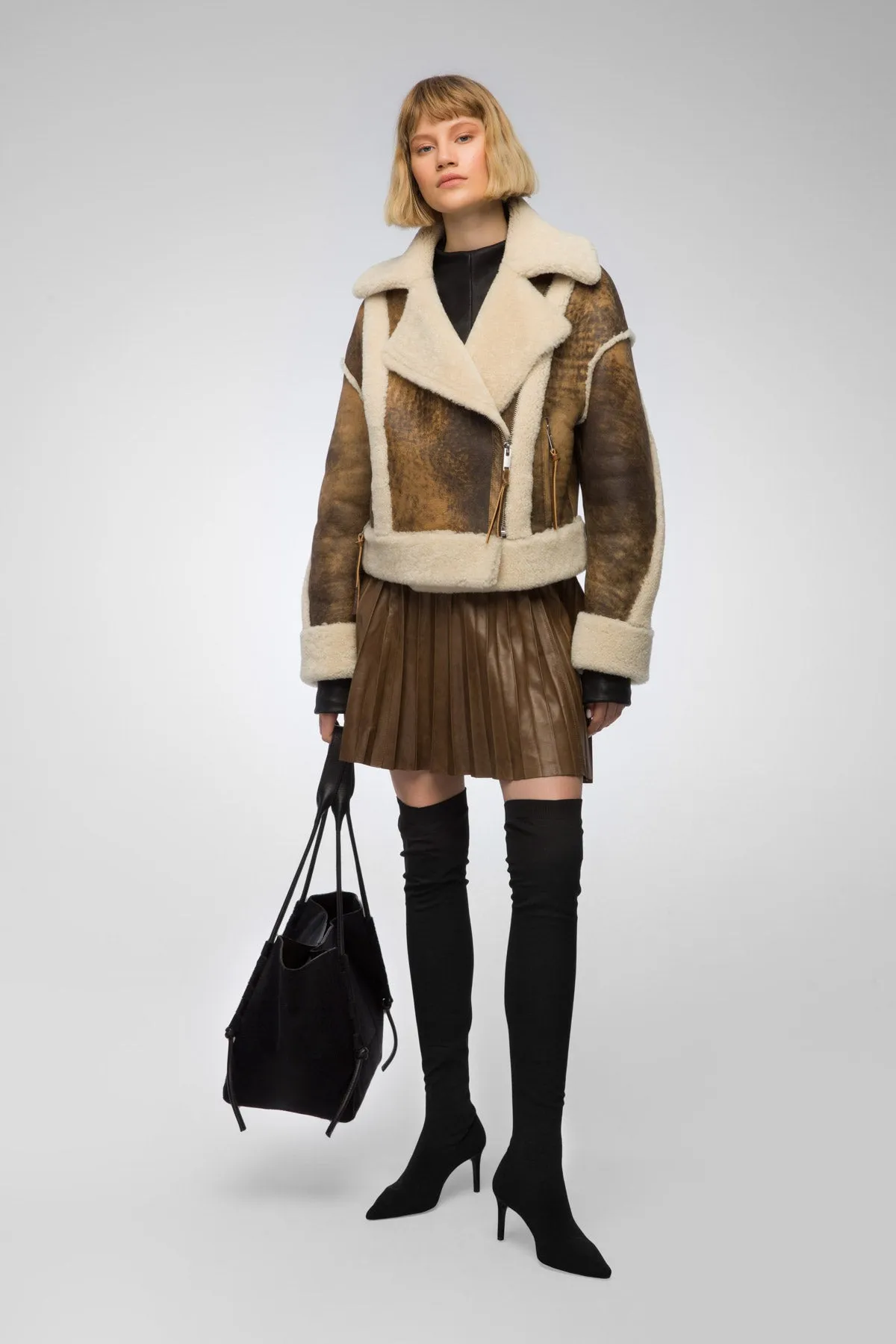 Marion - Brown Shearling Jacket