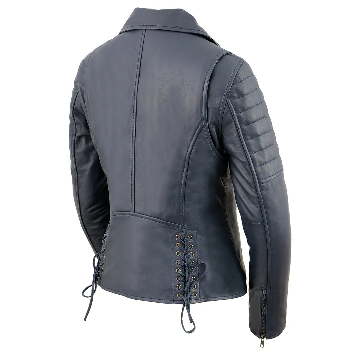 Milwaukee Leather Women's Duchess Blue Motorcycle Style Fashion Casual