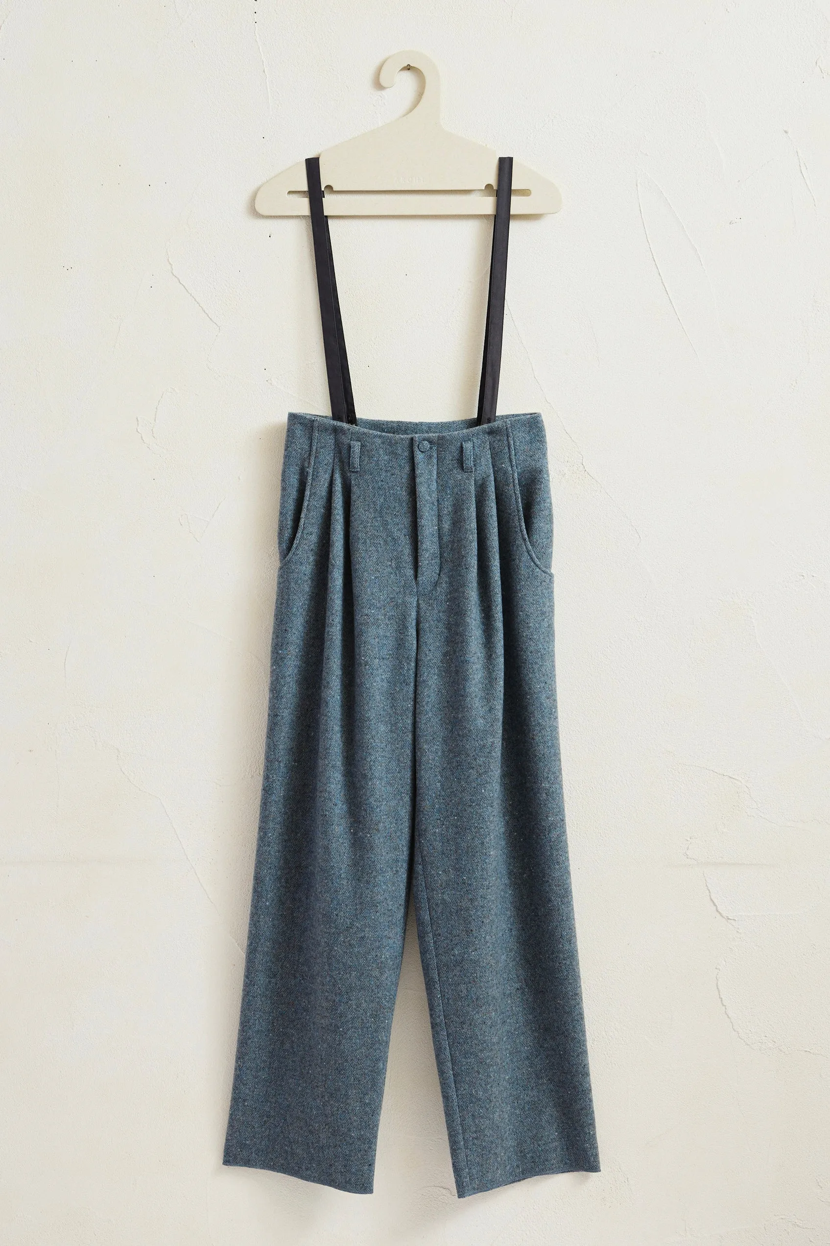 Mix Wool Suspender Pants