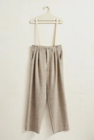 Mix Wool Suspender Pants