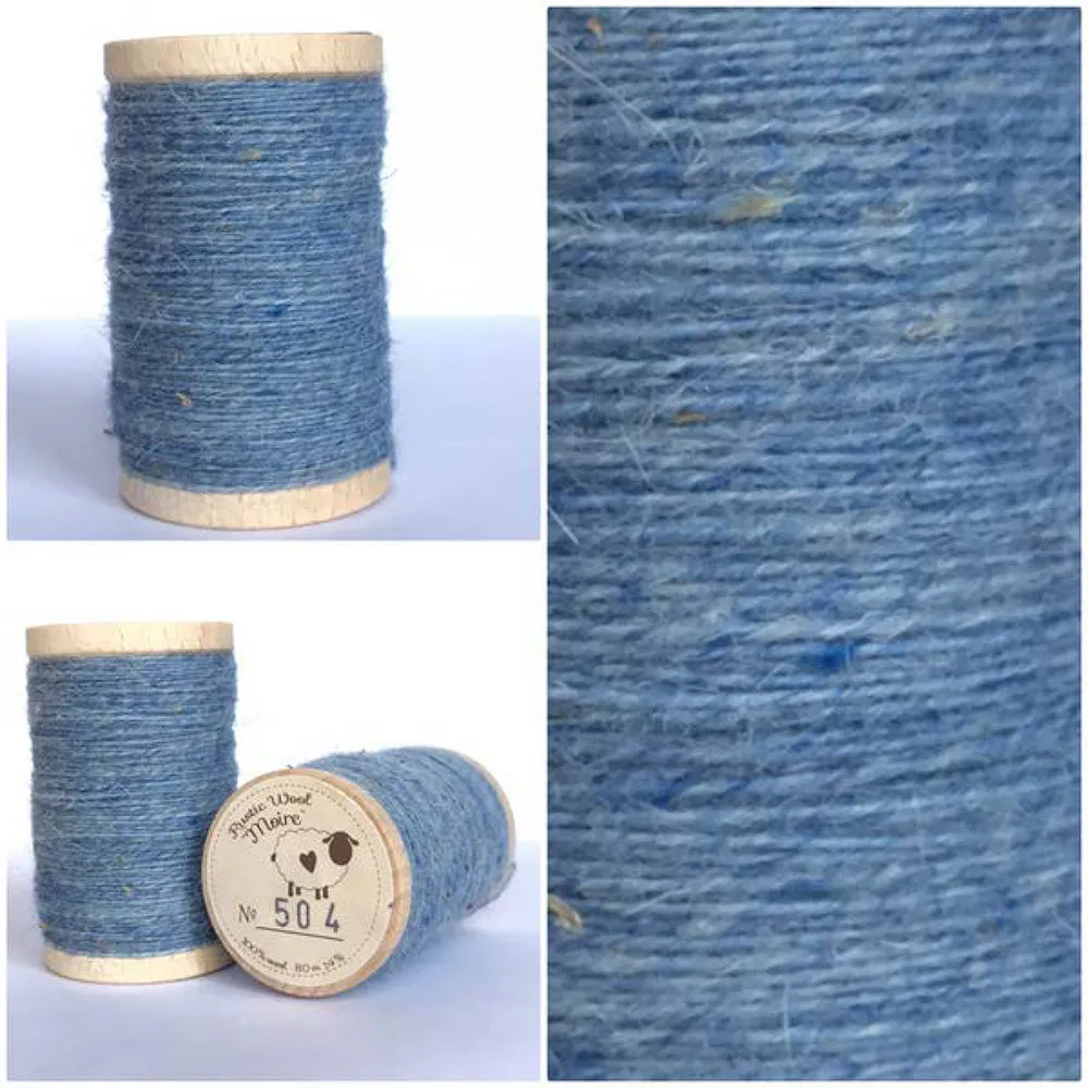 NAUTICAL BLUE Hand Dyed YARD Wool Fabric for Wool Applique and Rug Hooking