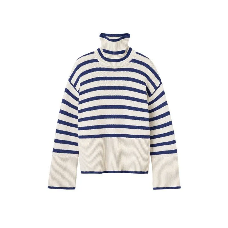 Pre Order:  Striped Wool Turtleneck Sweater