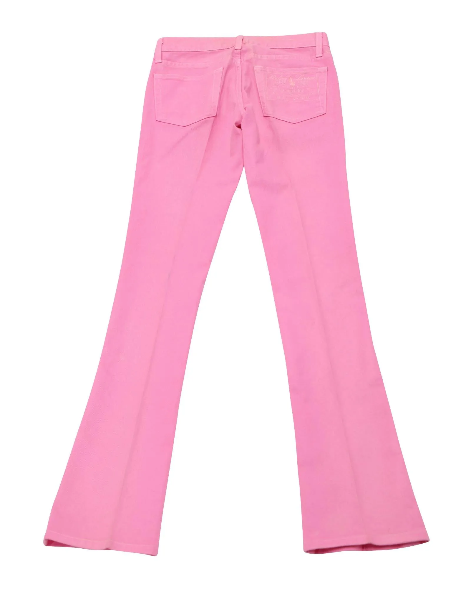 Ralph Lauren Wide Leg Jeans in Pink Cotton