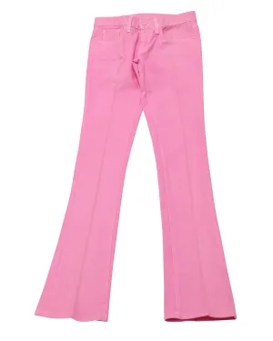 Ralph Lauren Wide Leg Jeans in Pink Cotton