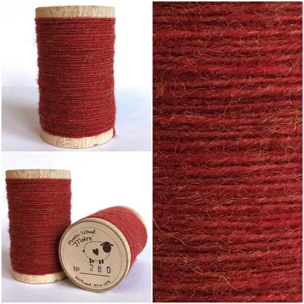 RED FOX Hand Dyed HALF YARD Wool Fabric for Wool Applique and Rug Hooking