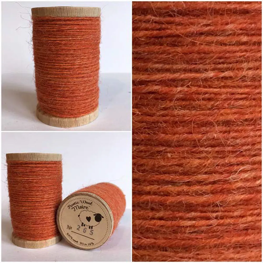 SPICED PUMPKIN Hand Dyed Fat EIGHTH Wool Fabric for Wool Applique and Rug Hooking