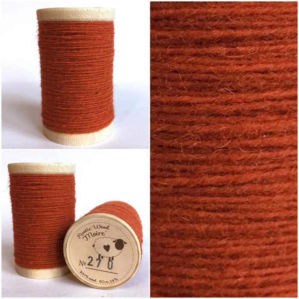 SPICED PUMPKIN Hand Dyed Fat EIGHTH Wool Fabric for Wool Applique and Rug Hooking