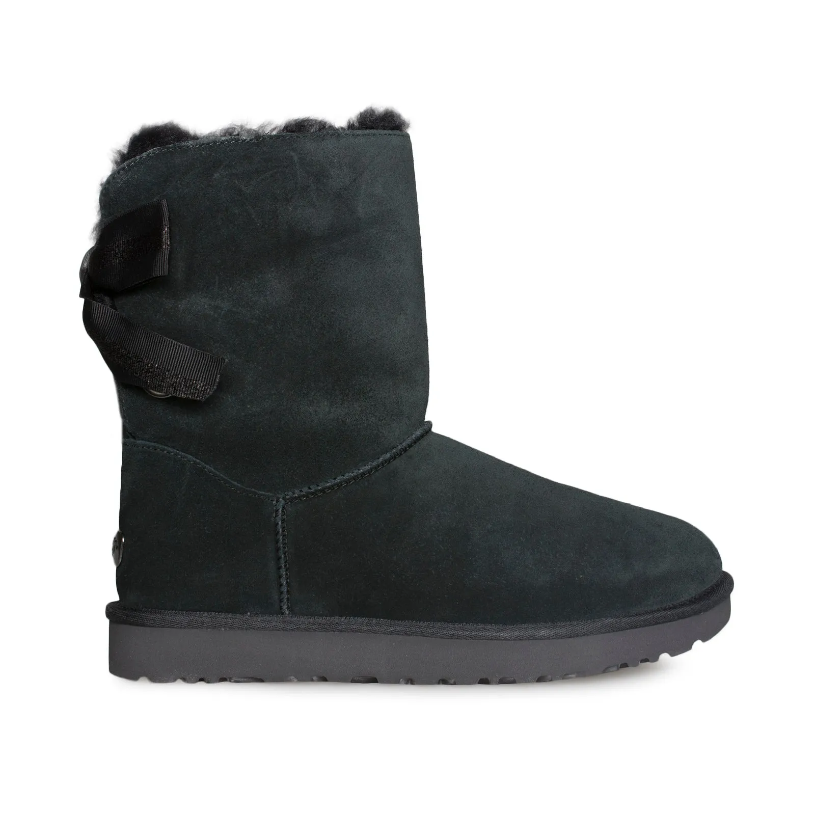 UGG Customizable Bailey Bow Short Black Boots - Women's