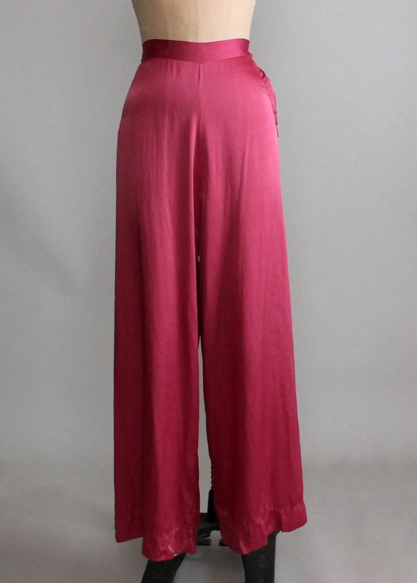 Vintage 1930s Barbizon Top and Pants Lounging Pajamas