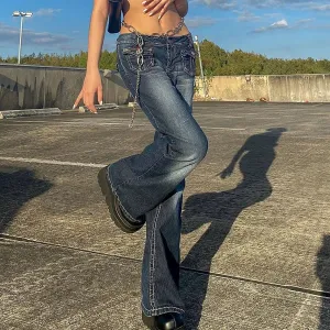 Vintage High Waist Distressed Y2K Jeans